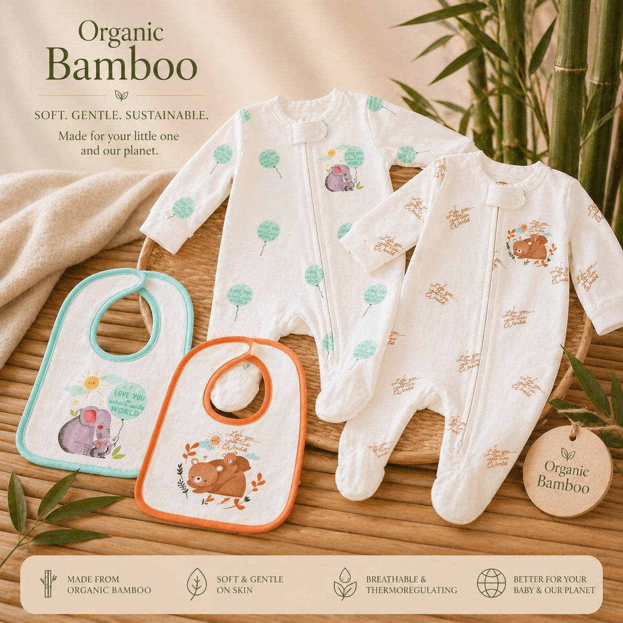 Organic Footed Jammie w/ Bib