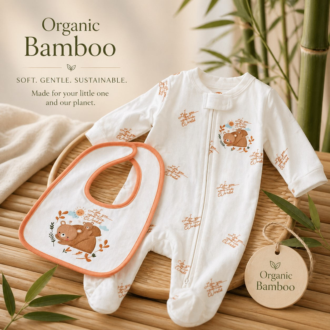 Organic Footed Jammie w/ Bib