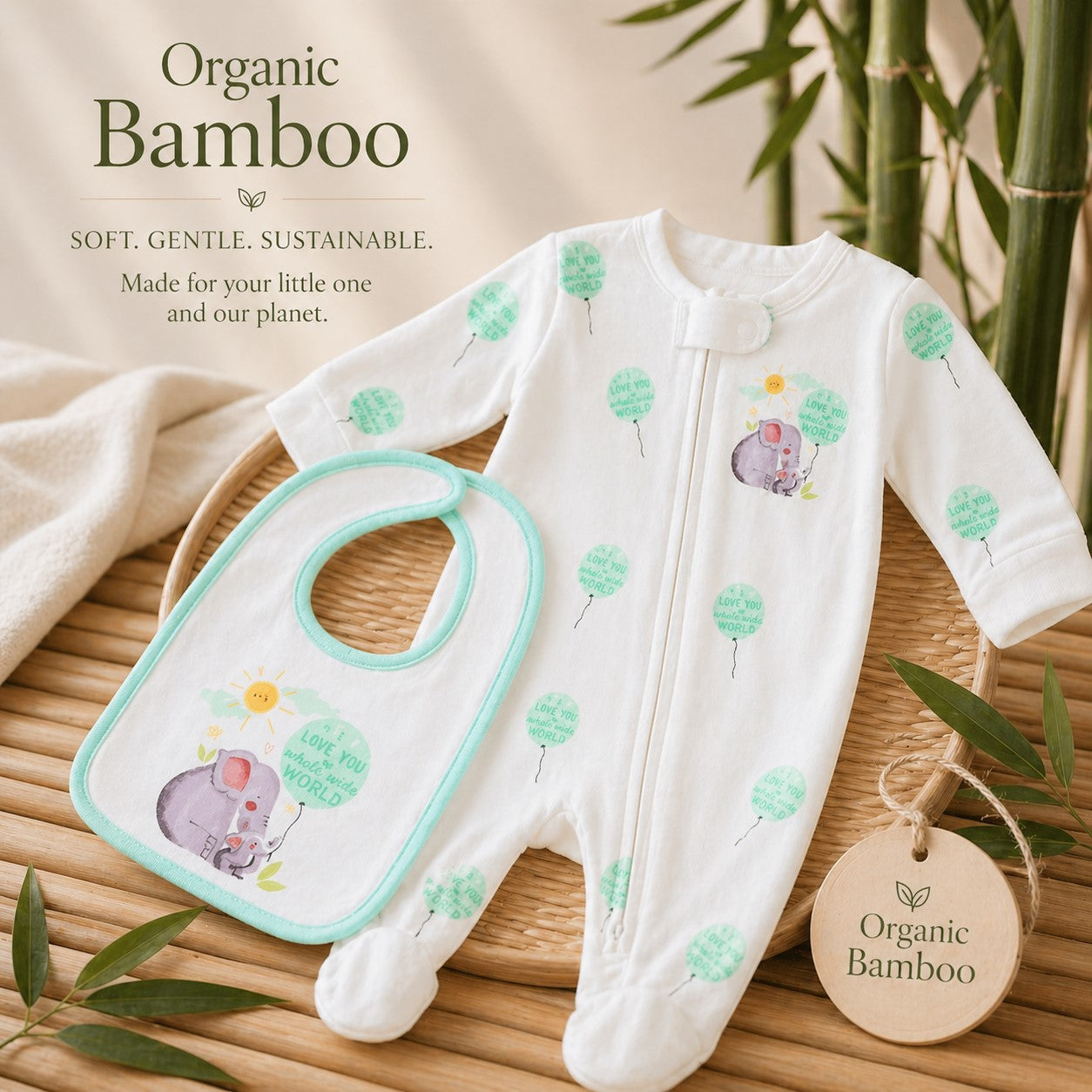 Organic Footed Jammie w/ Bib