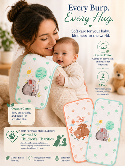 Organic Cotton Burp Pad (2-pack)
